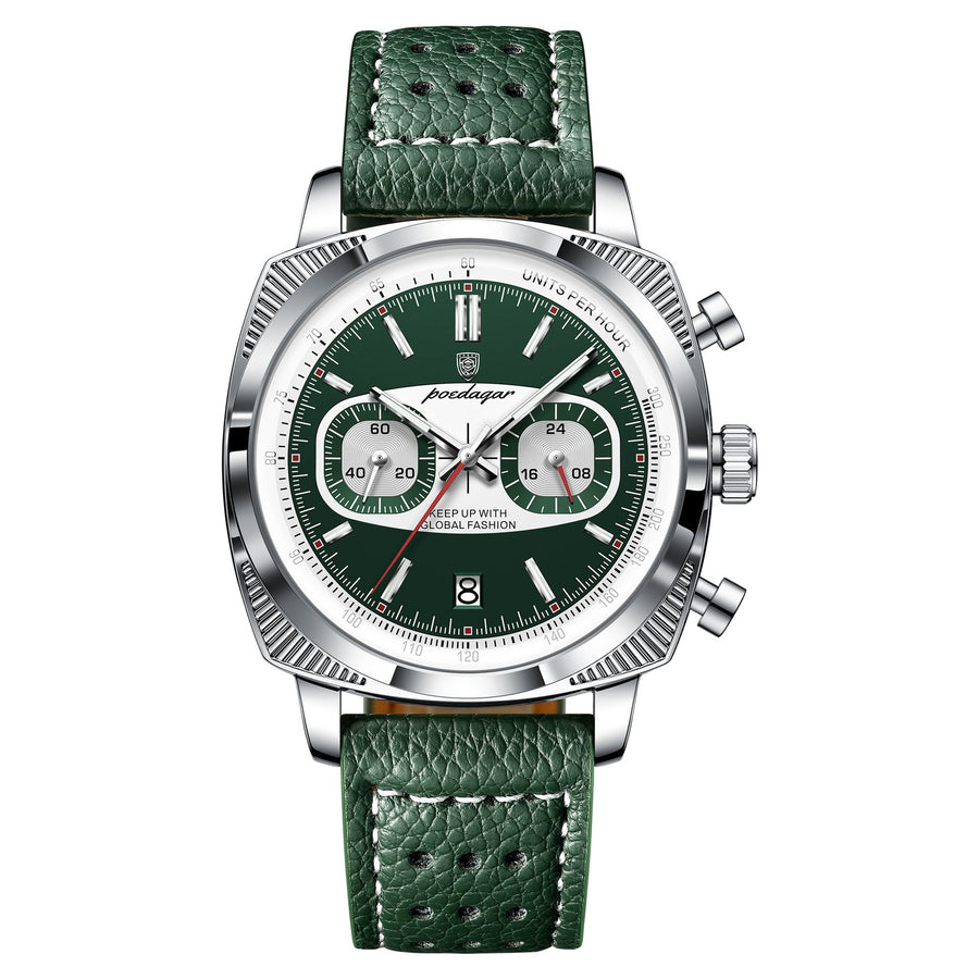 POEDAGAR 838 Original Fashion Men Clock Luminous Waterproof Chronograph Date Watch For Man Luxury Leather Quartz Men’s Watches Reloj