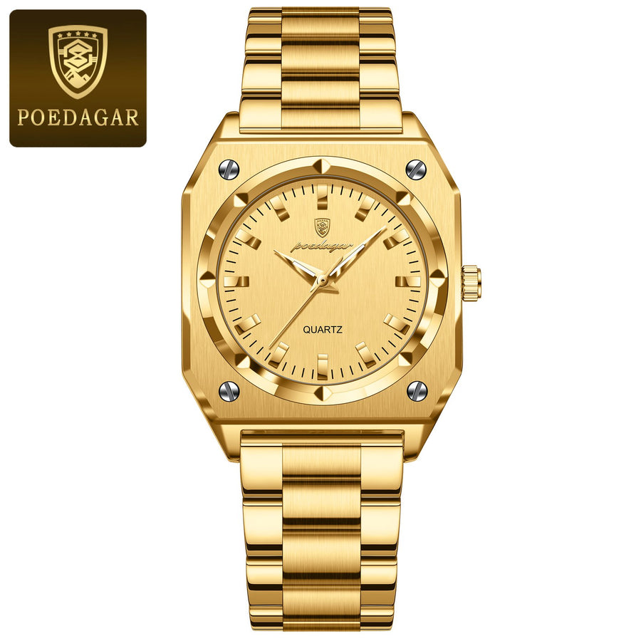 POEDAGAR 788 Luxury Square Ladies Watch – Elegant Stainless Steel Waterproof Quartz Wristwatch with Luminous Dial &amp; Gift Box | Best Women’s Watches Under $200