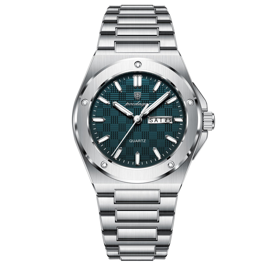 POEDAGAR 696 Nice Top Luxury Men Watch Week Luminous Man Wristwatch Quartz Stainless Steel Male Sport Waterproof Date Men’s Watches Reloj