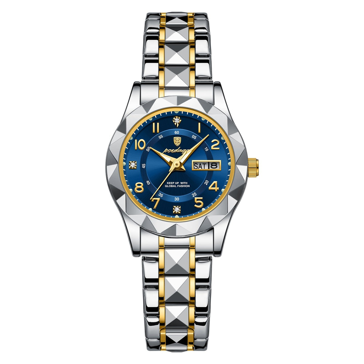POEDAGAR 782 Luxury Women’s Watches Waterproof Luminous Date Week Ladies Watch for Female Quartz Stainless Steel Dress Women Watch
