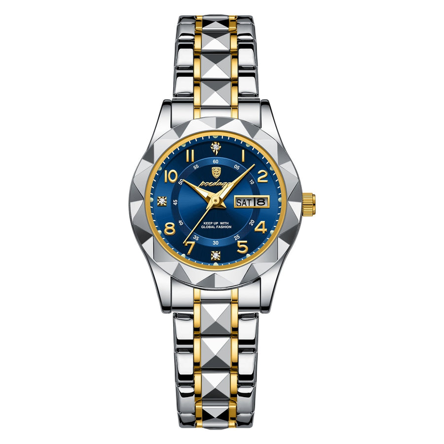 POEDAGAR 782 Luxury Women’s Watches Waterproof Luminous Date Week Ladies Watch for Female Quartz Stainless Steel Dress Women Watch