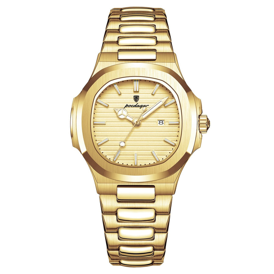 POEDAGAR 789 Luxury Square Watch for Woman Waterproof Luminous Date Ladies Watch Stainless Steel Quartz Women’s Watches Female Reloj