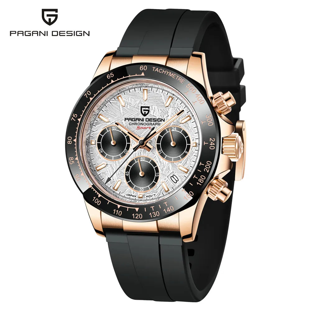 PAGANI DESIGN 2026 NOUVEAU 1664 Montre Homme Cadran Météorite Luxe Saphir Quartz Sport Chronographe Reloj Hombre