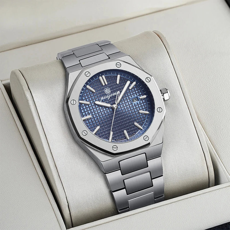 PAAZOMU luxe carré homme montre à Quartz étanche lumineux Date montre pour hommes de haute qualité en acier inoxydable hommes d'affaires montres
