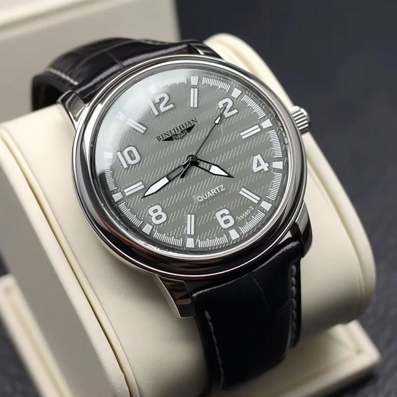 Nouvelle Montre-Bracelet Homme de Luxe 2025, Marque Haut de Gamme, Étanche, pour Affaires, Montre à Quartz en Cuir pour Hommes, Reloj Élégant