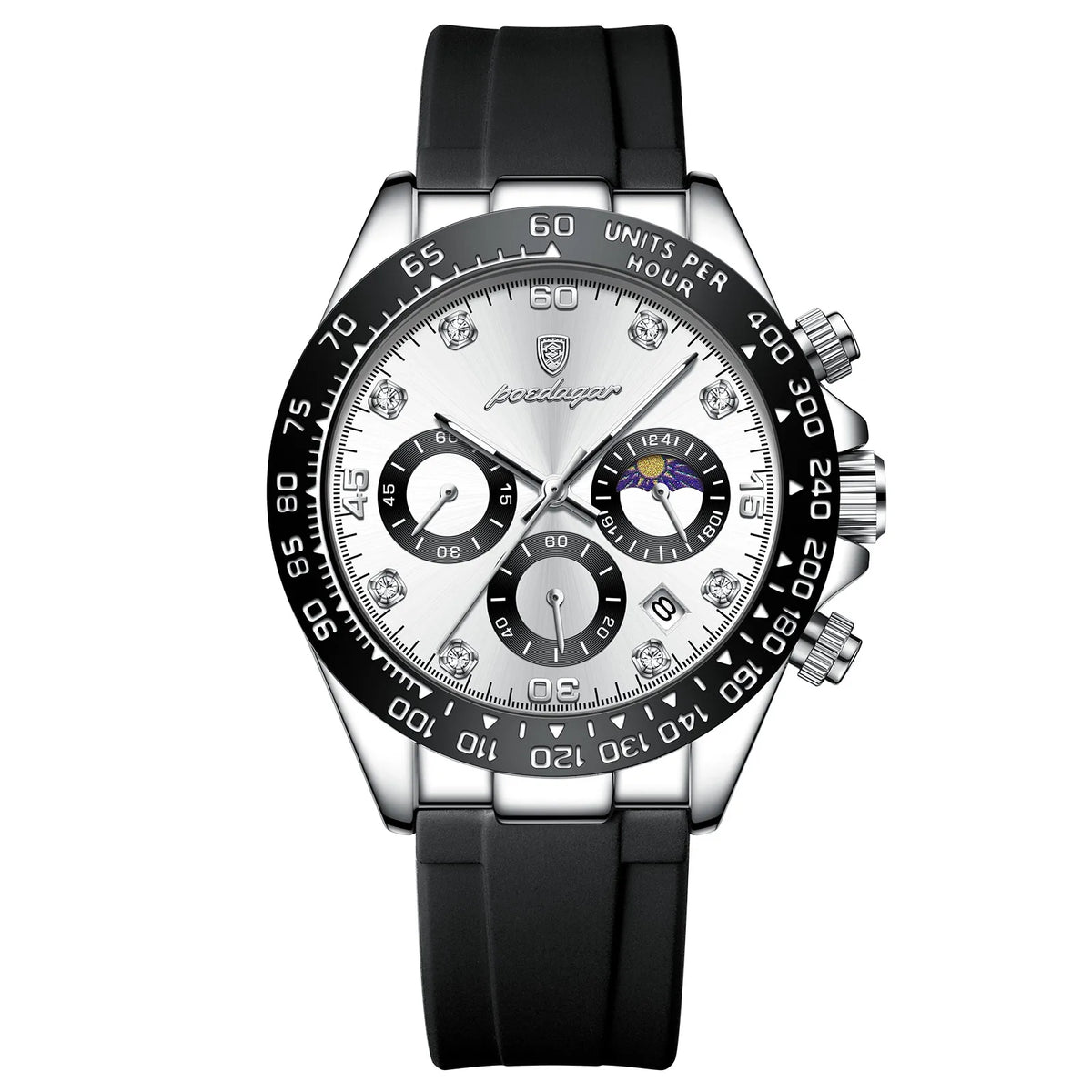 POEDAGAR mode luxe hommes montre-bracelet chronographe Date haute qualité Quartz homme montre étanche lumineux militaire hommes montres