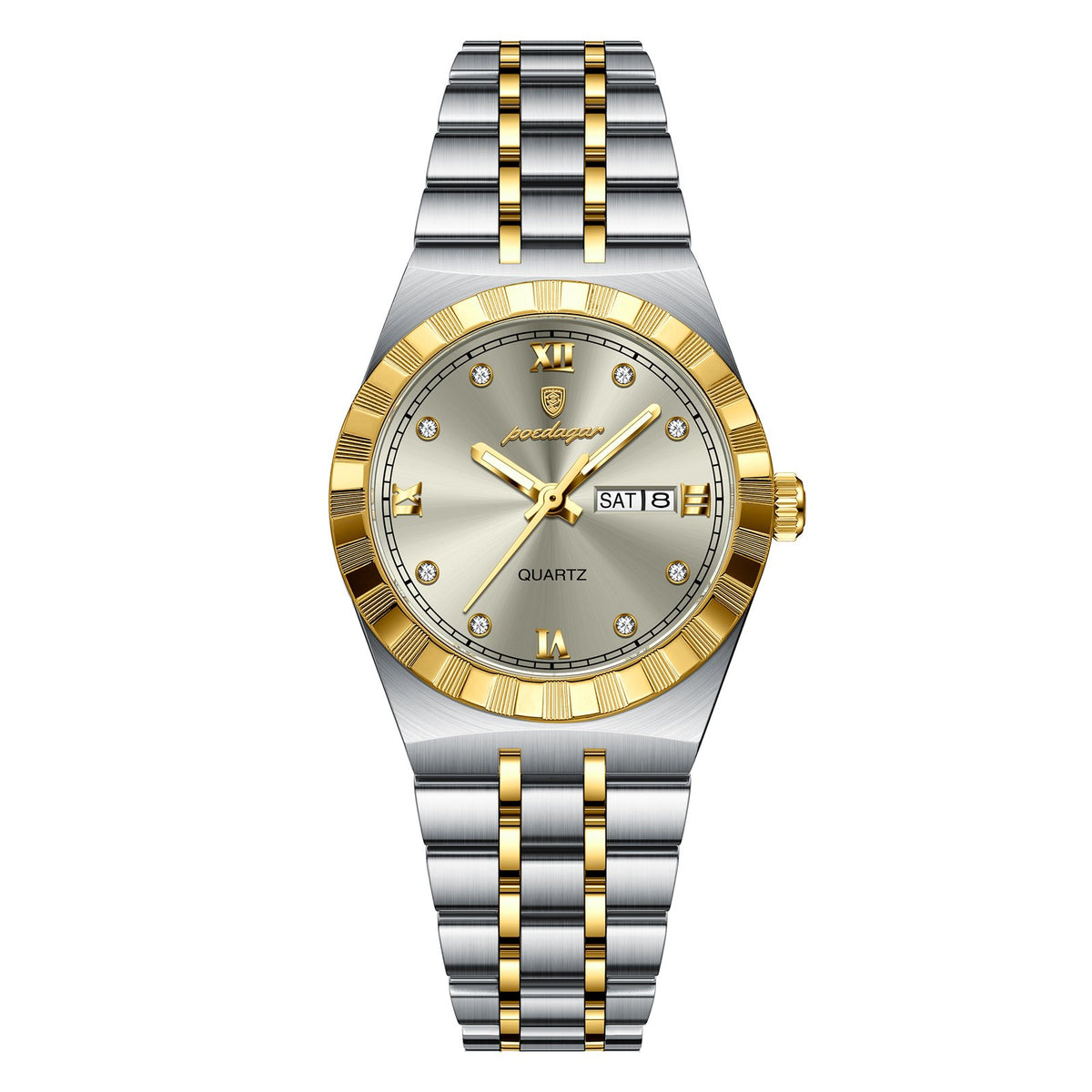 POEDAGAR 794 Luxury Original Ladies Watch Luminous Waterproof Week Date Woman Wristwatch Stainless Steel Women Quartz Watches Female
