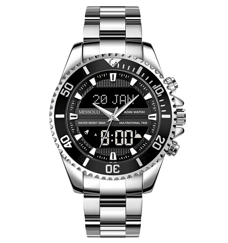 Azan watch - Obsidian Steel
