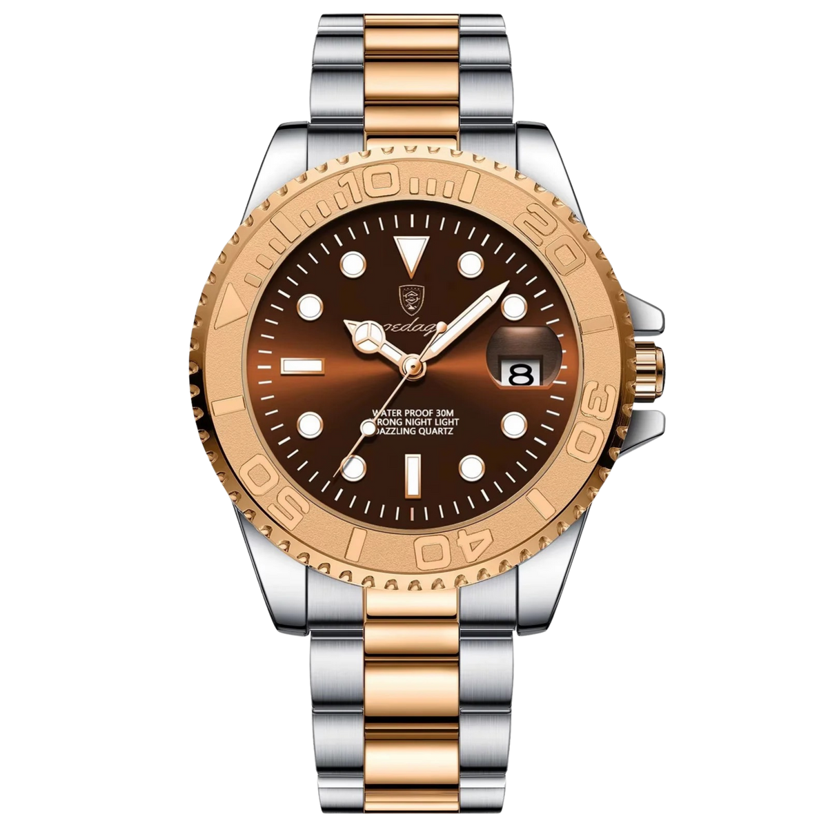 Regalia 43mm - Rose Gold Brown