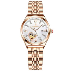 Cœur Or Rose - Blanc Diamant